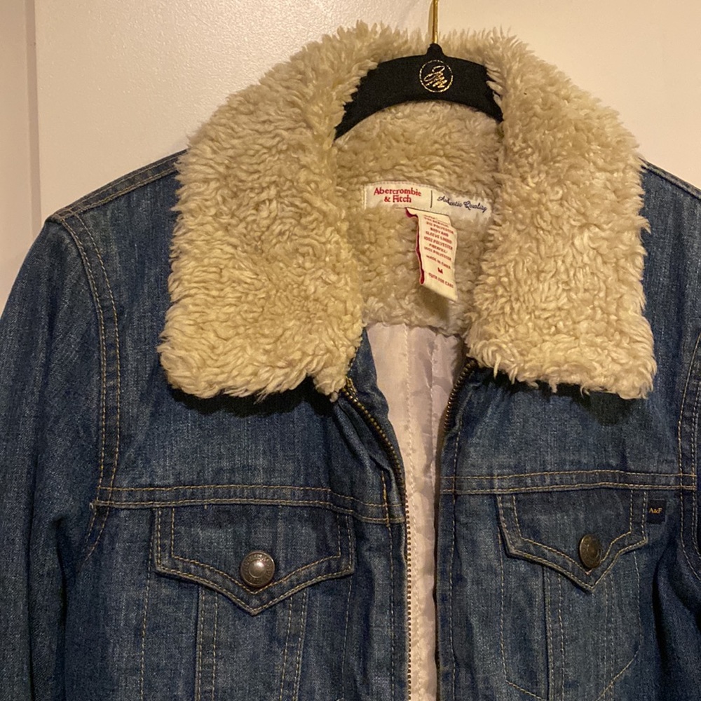 Denim shearling jacket - Picture 2 of 3